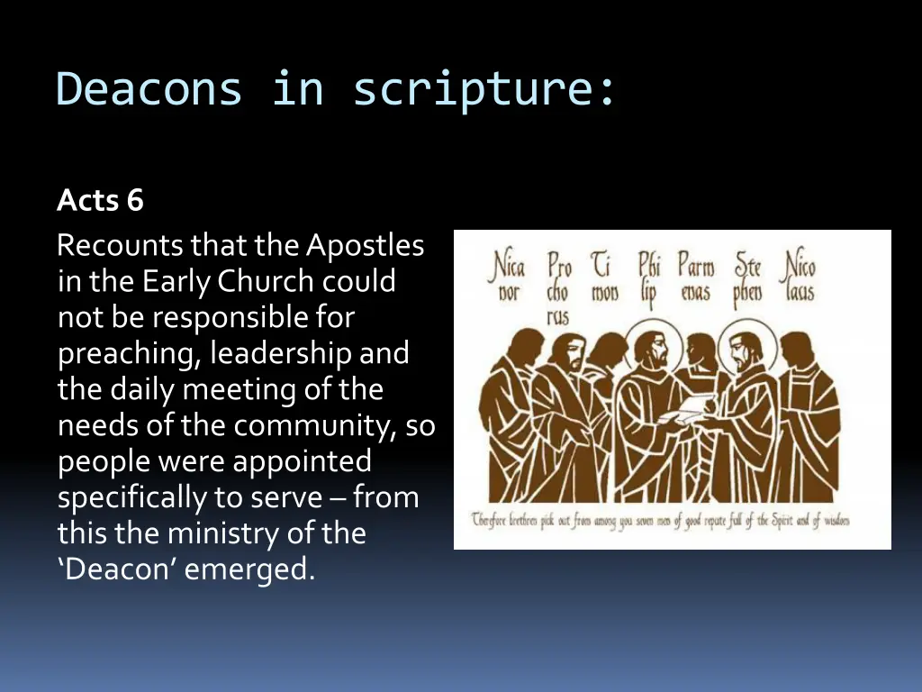 deacons in scripture