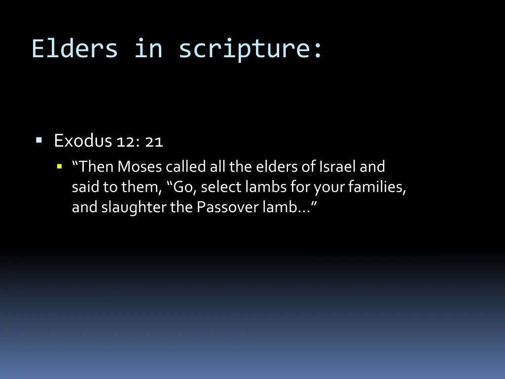 elders in scripture