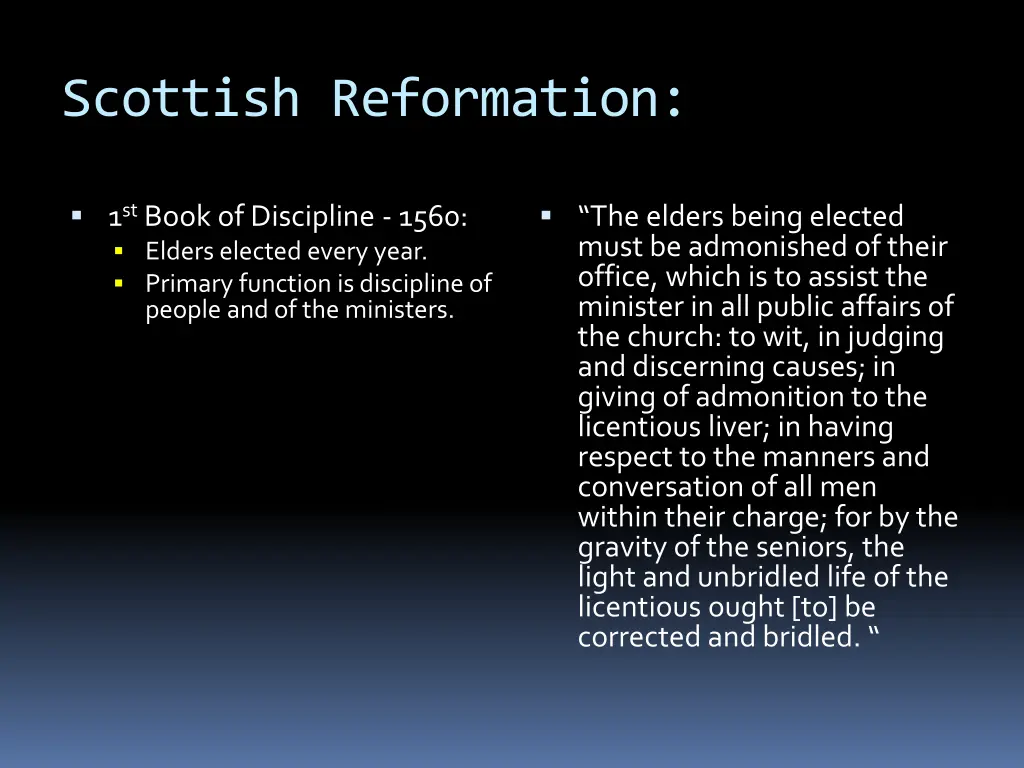 scottish reformation