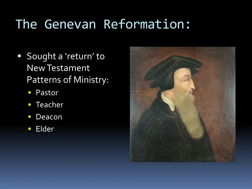 the genevan reformation