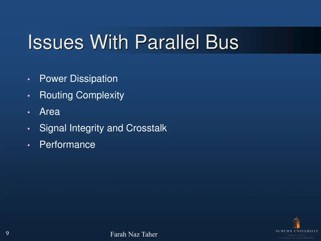 issues with parallel bus