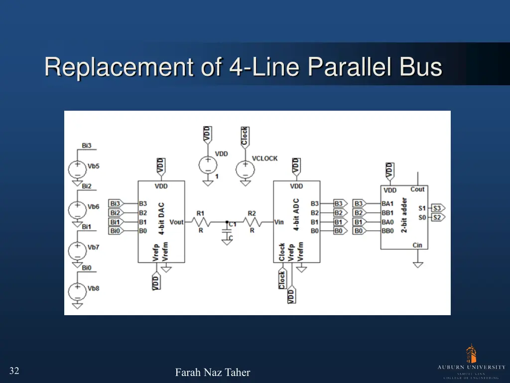 replacement of 4 line parallel bus