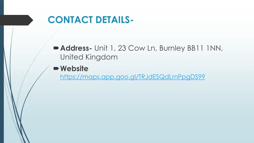 contact details