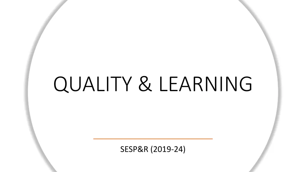 quality learning