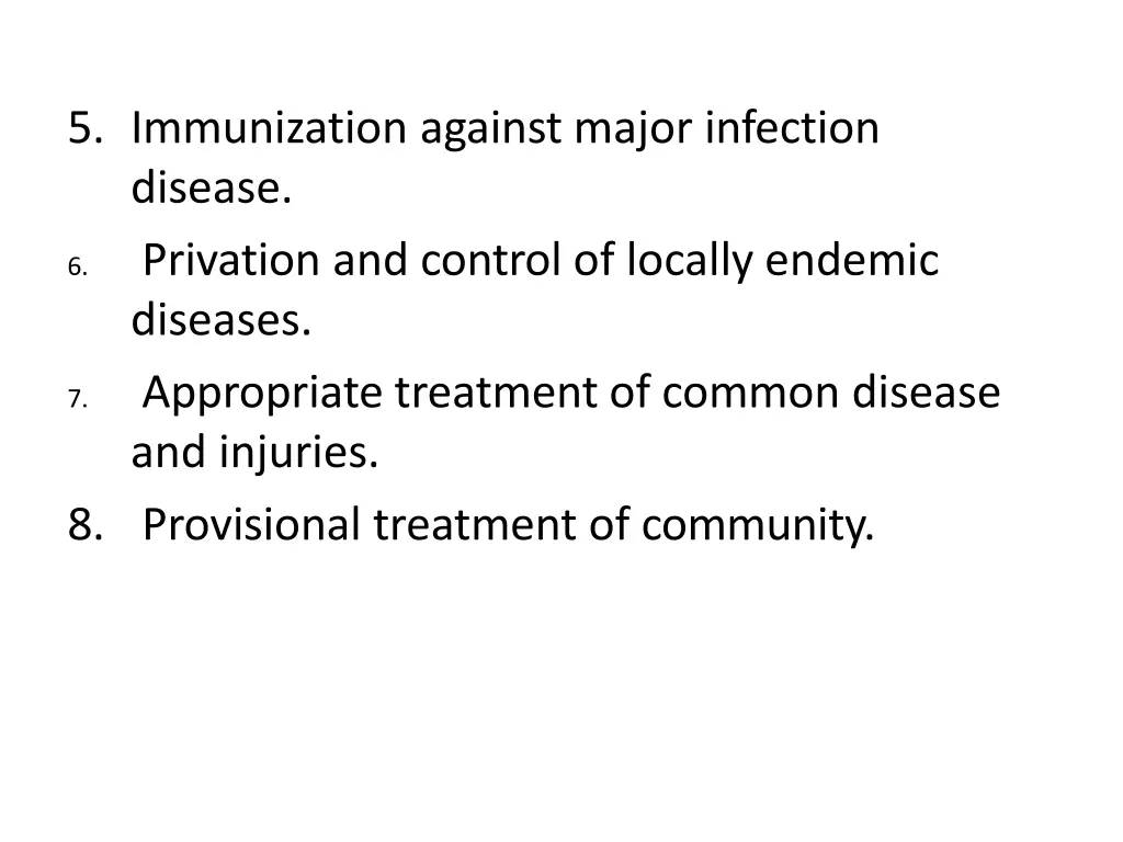 5 immunization against major infection disease