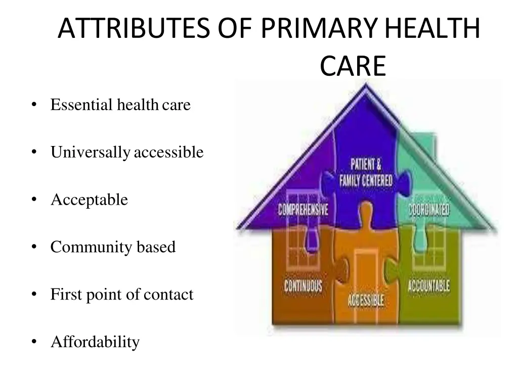 attributes of primaryhealth