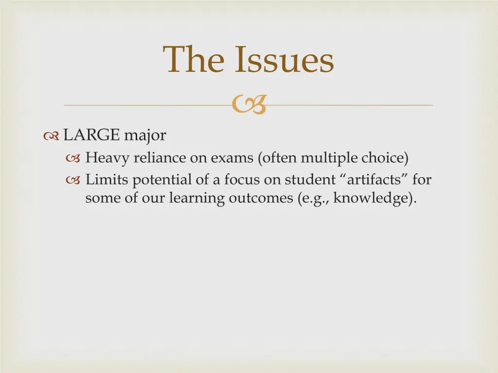 the issues 2