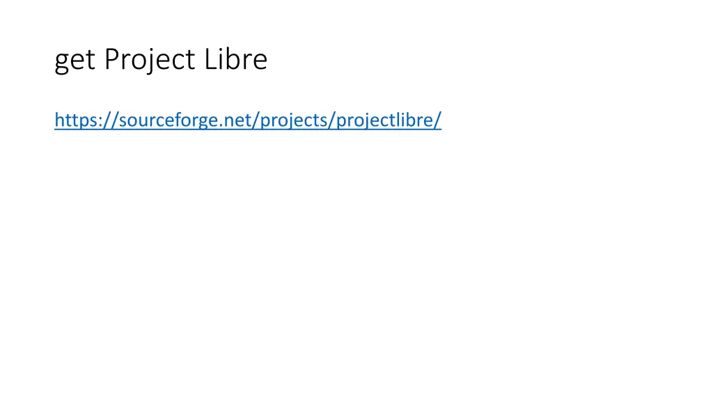 get project libre