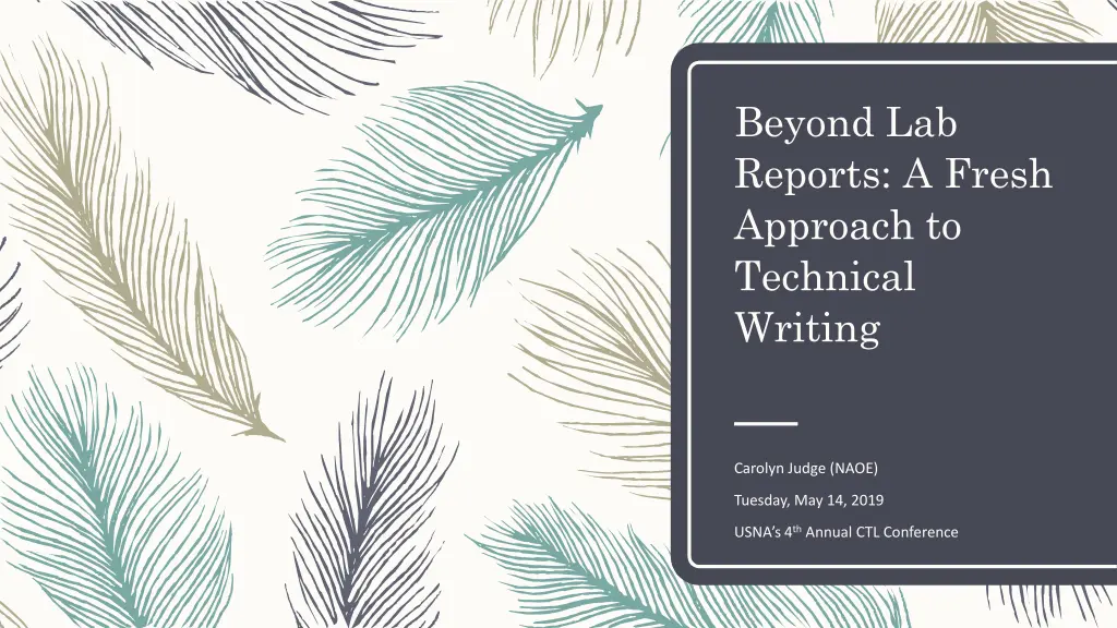 beyond lab reports a fresh approach to technical