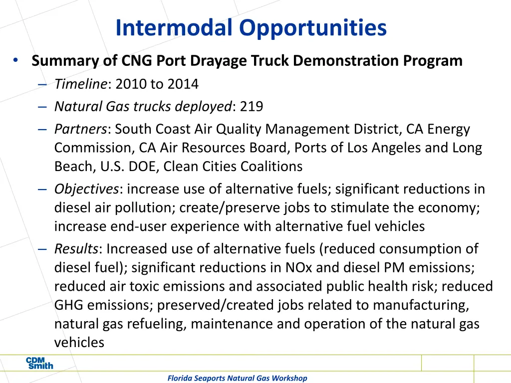 intermodal opportunities