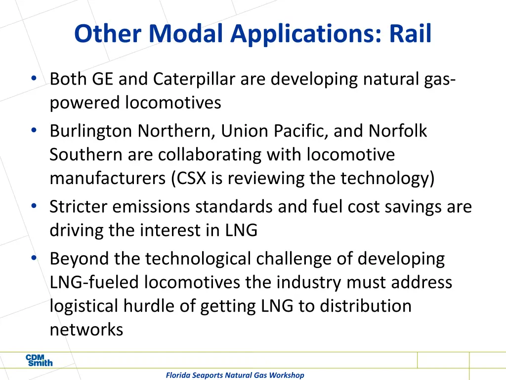 other modal applications rail
