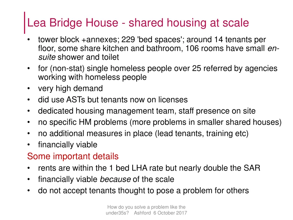 lea bridge house shared housing at scale