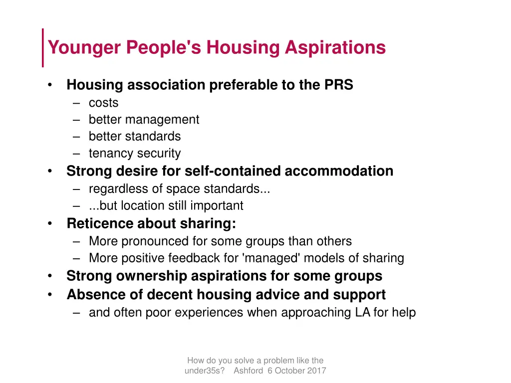 younger people s housing aspirations