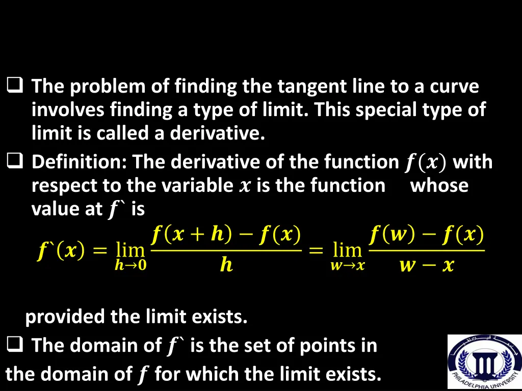 the problem of finding the tangent line
