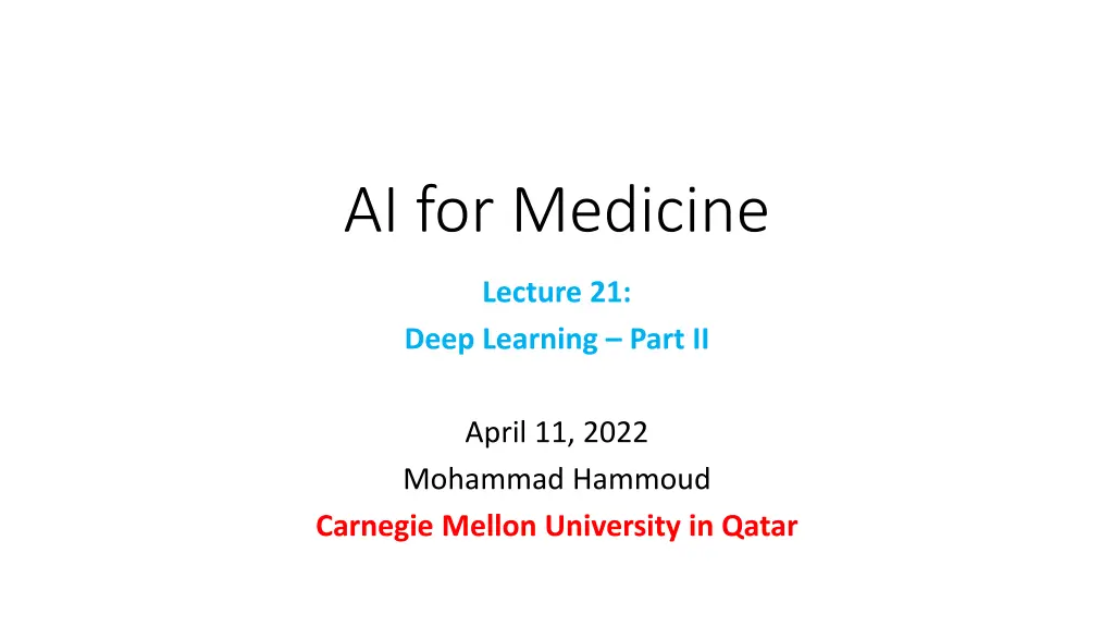 ai for medicine