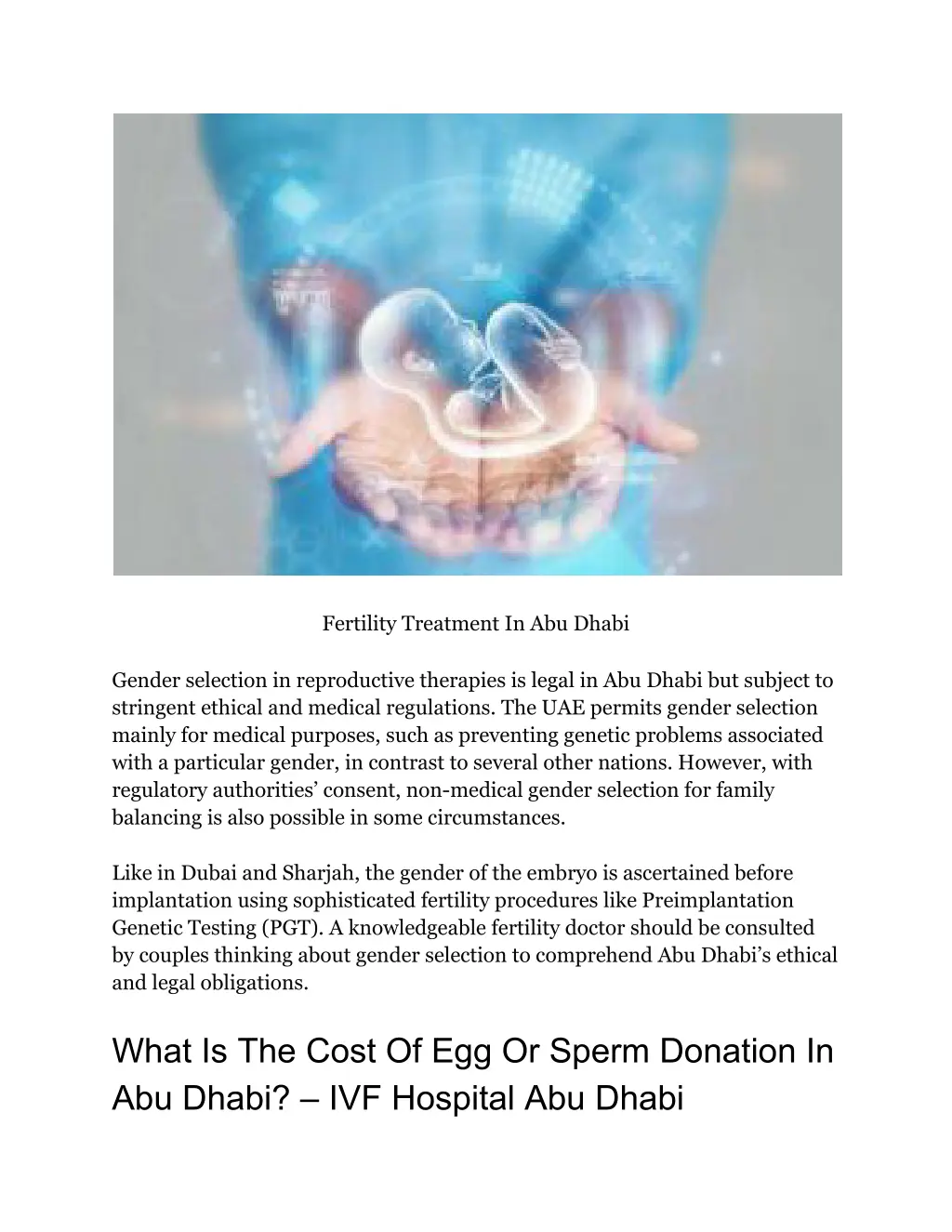 fertility treatment in abu dhabi