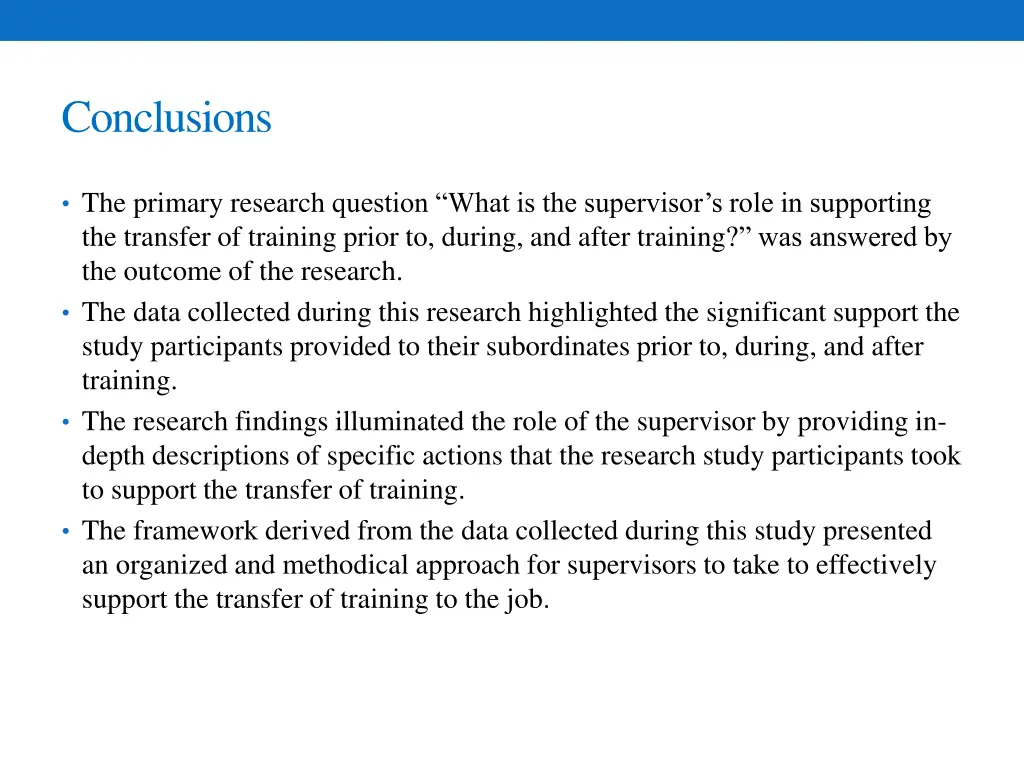 conclusions