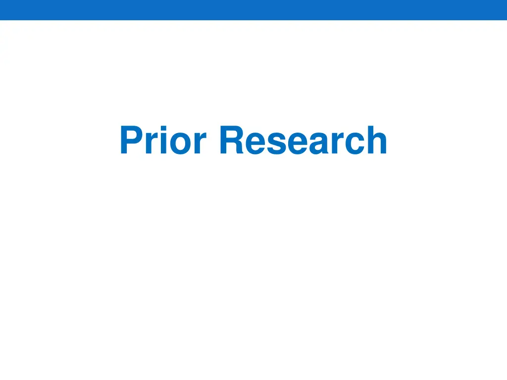 prior research