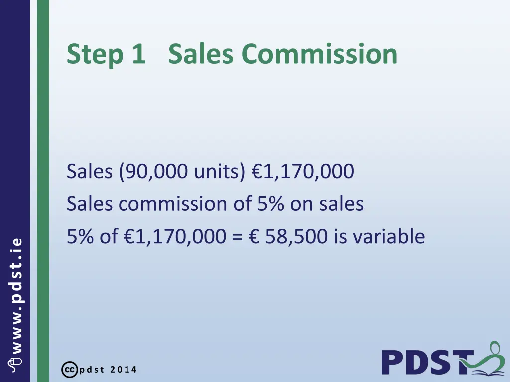 step 1 sales commission