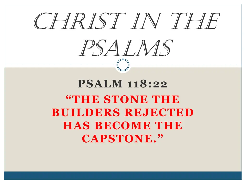 christ in the psalms 14