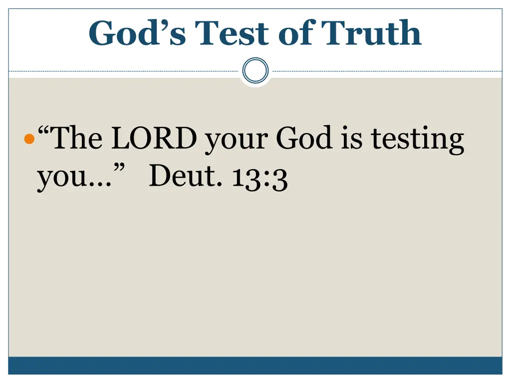 god s test of truth 1