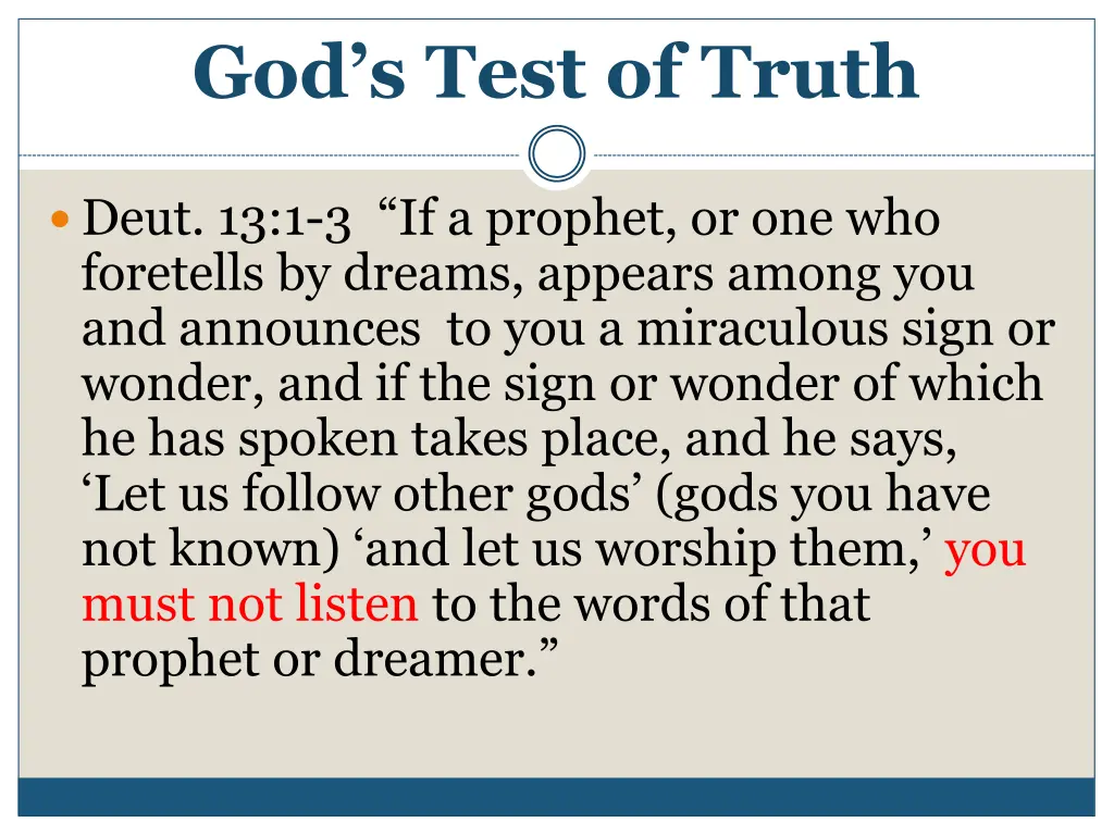 god s test of truth