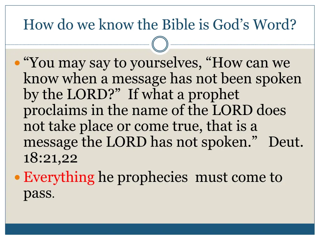 how do we know the bible is god s word 1