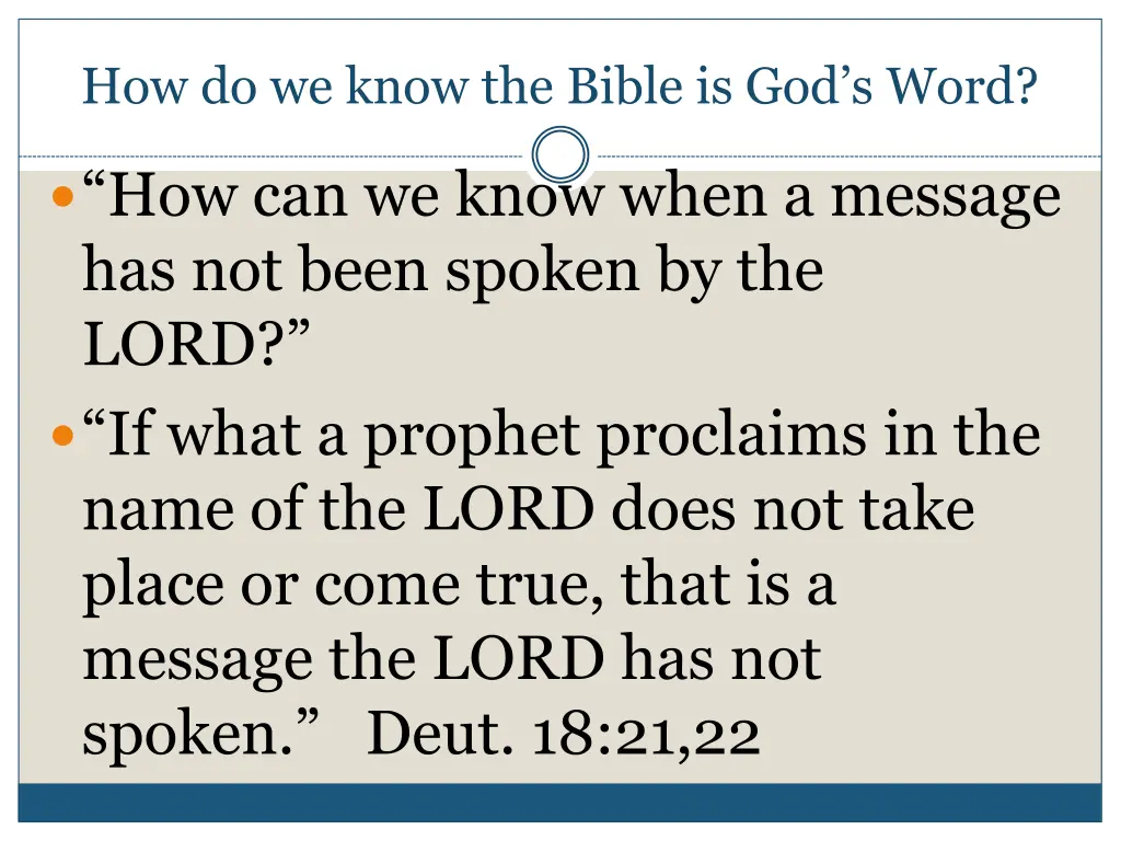 how do we know the bible is god s word