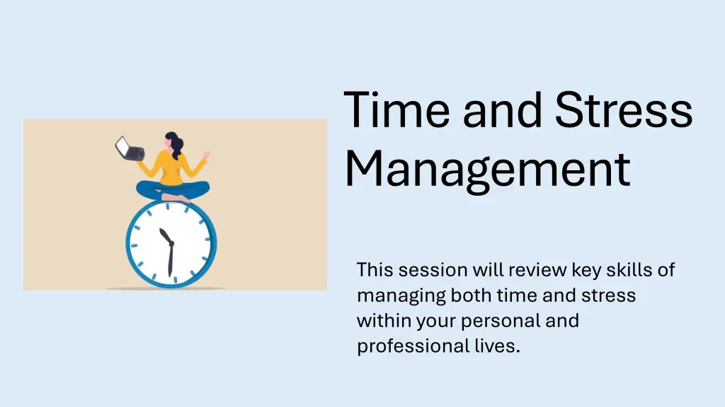 time and stress management