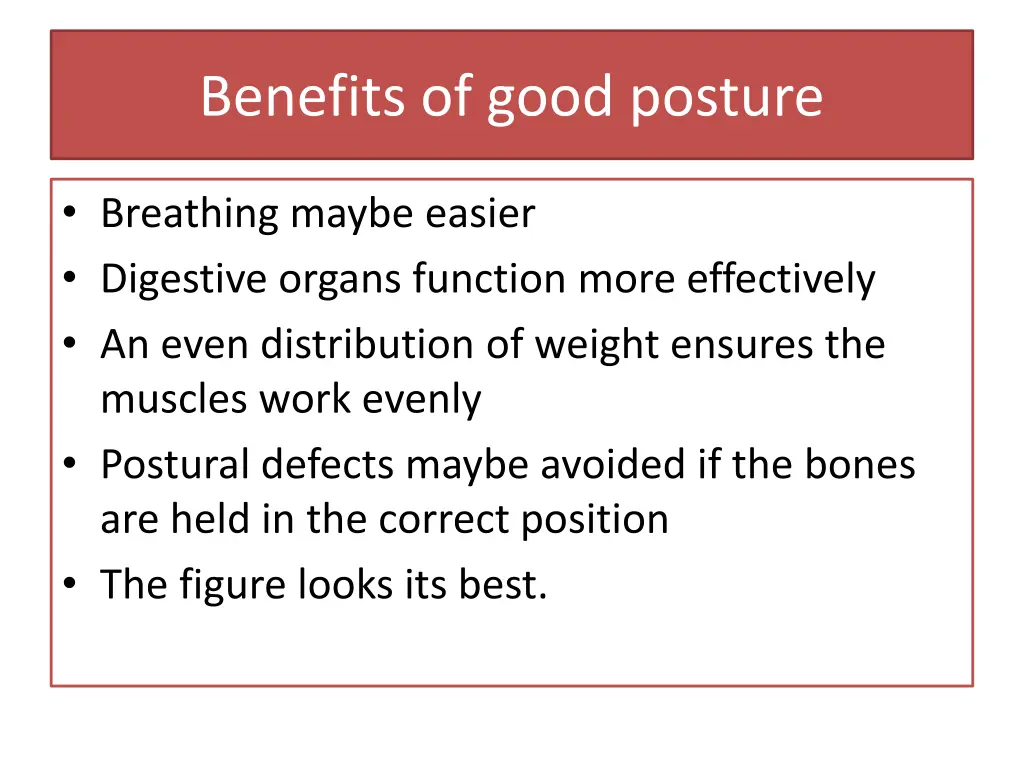 benefits of good posture