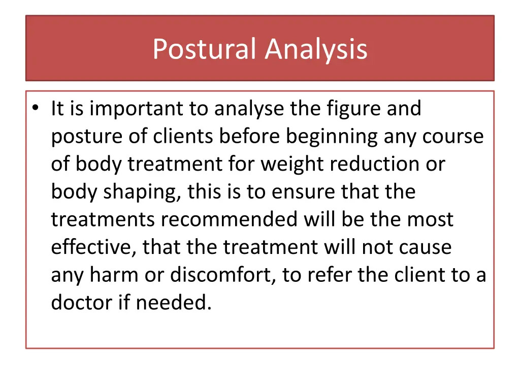 postural analysis