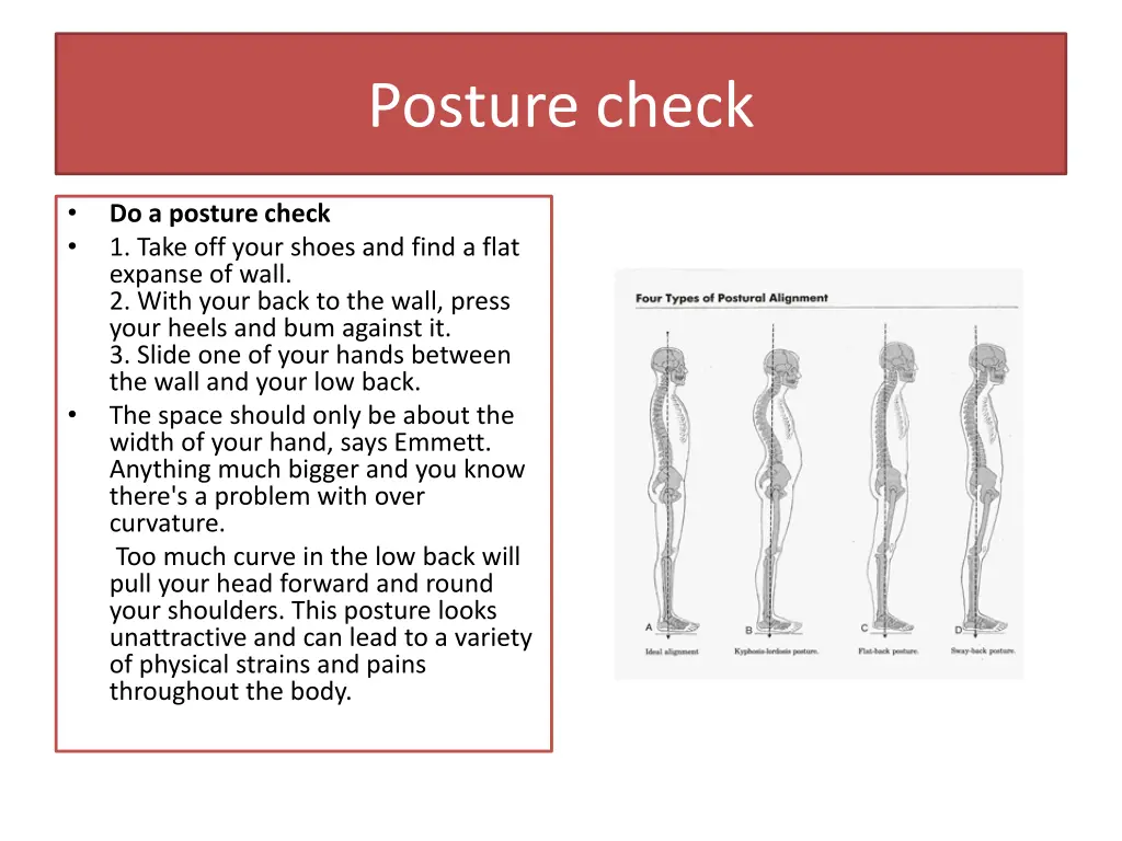 posture check