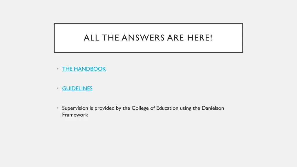 all the answers are here