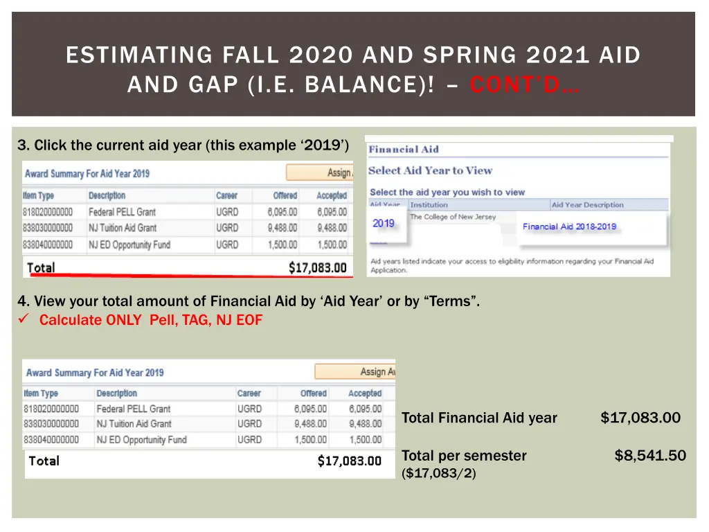 estimating fall 2020 and spring 2021