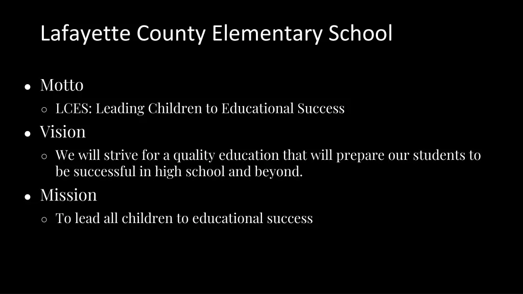 lafayette county elementary school