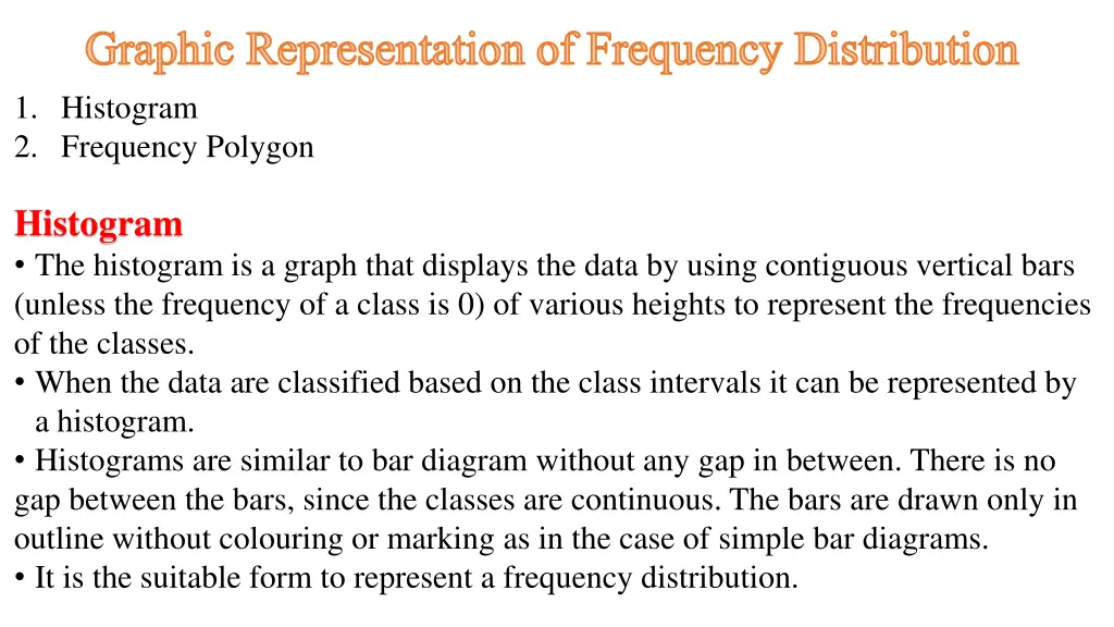 graphic representation of frequency distribution