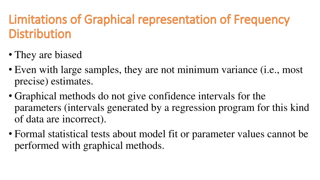 limitations of graphical representation