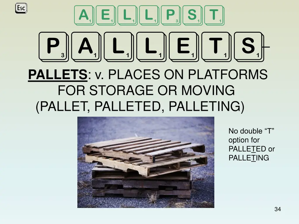 aellpst pallets pallets v places on platforms