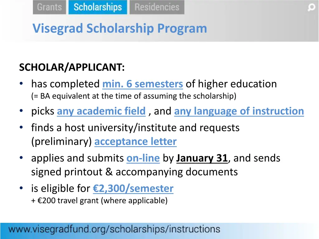 visegrad scholarship program