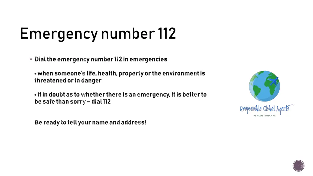 emergency number 112