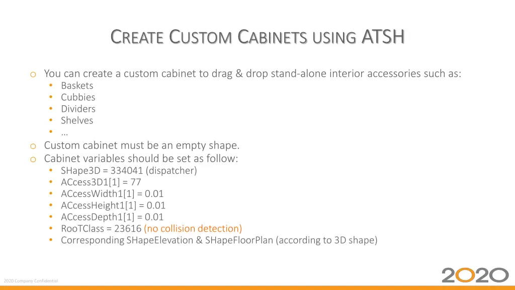 c reate c ustom c abinets using atsh