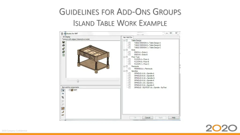 g uidelines for a dd o ns g roups i sland t able