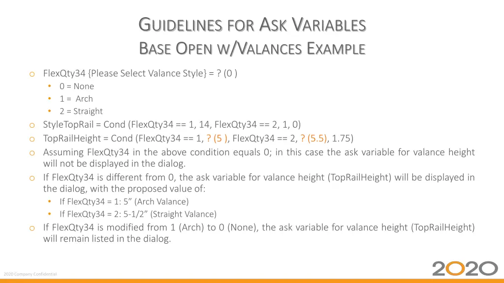 g uidelines for a sk v ariables 1