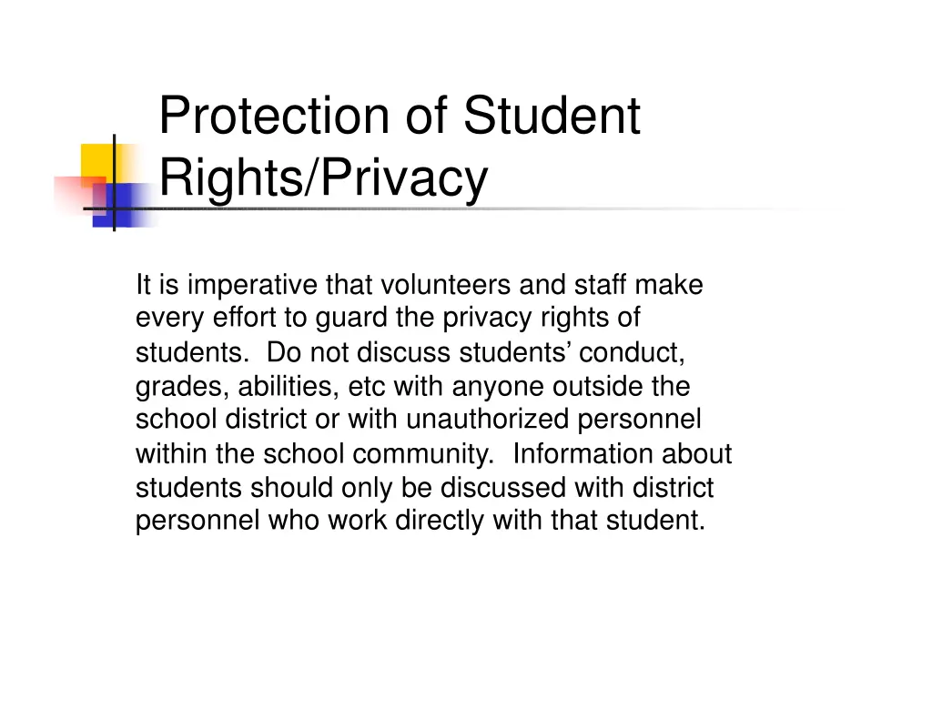 protection of student rights privacy