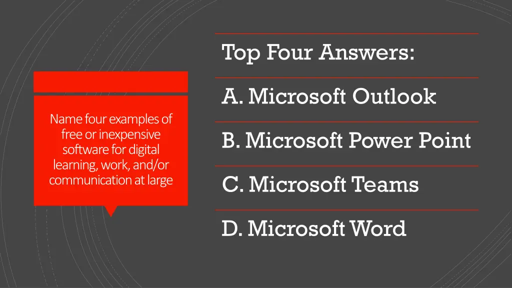 top four answers