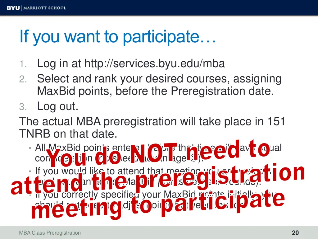 if you want to participate