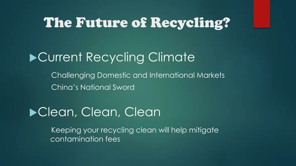 the future of recycling