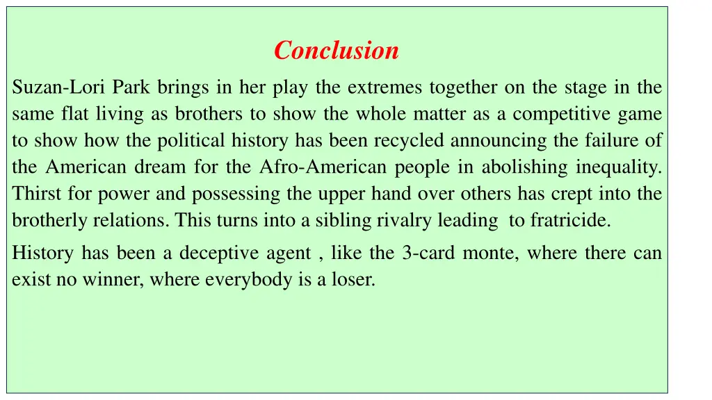 conclusion
