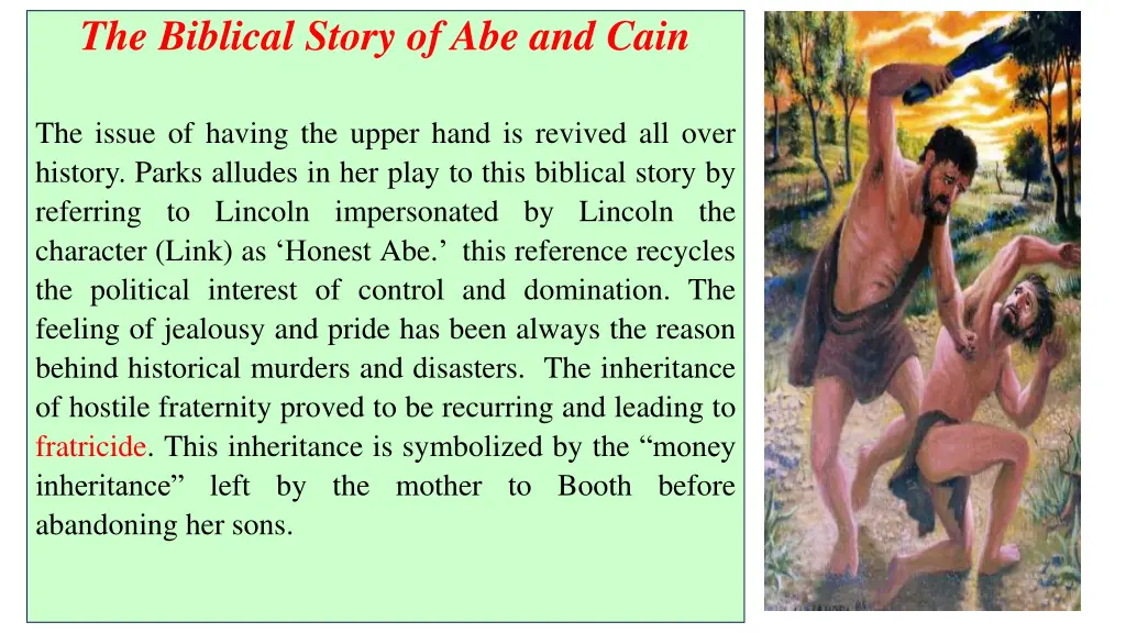 the biblical story of abe and cain