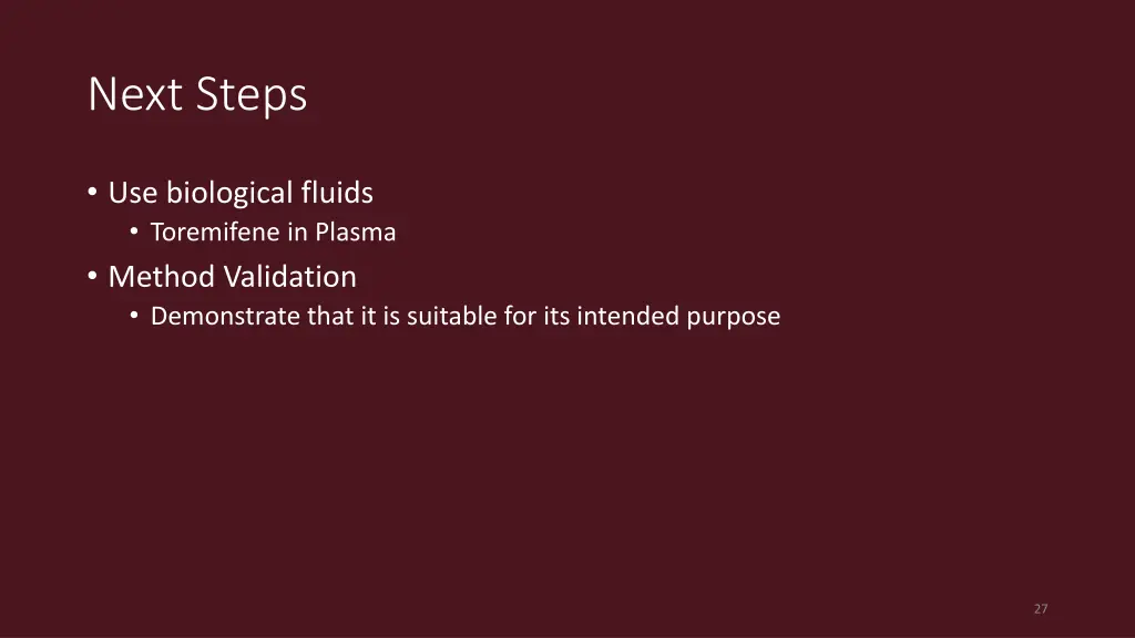 next steps